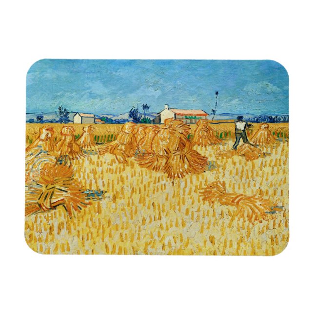 Vincent Van Gogh, Corn Harvest in Provence Magnet (Horizontal)