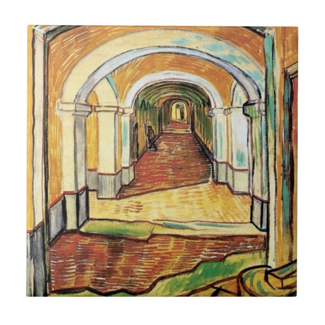 Vincent Van Gogh - Corridor Of Saint Paul Hospital Tile (Front)