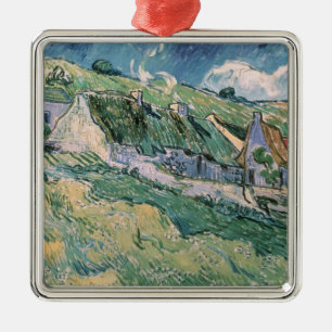 Vincent van Gogh   Cottages at Auvers-sur-Oise Metal Ornament
