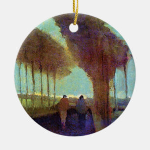 Vincent Van Gogh - Country Lane With Two Figures Ceramic Ornament