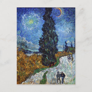 Vincent Van Gogh Country road in Provence by Night Postcard