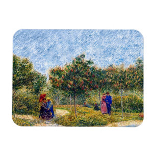 Vincent Van Gogh - Courting Couples In The Park Magnet