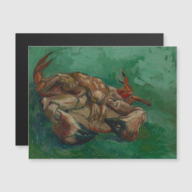 Vincent Van Gogh, Crab on its Back Magnetic Invitation (Front/Back)