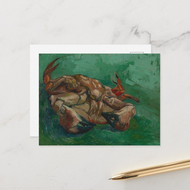 Vincent Van Gogh, Crab on its Back Postcard (Front/Back In Situ)
