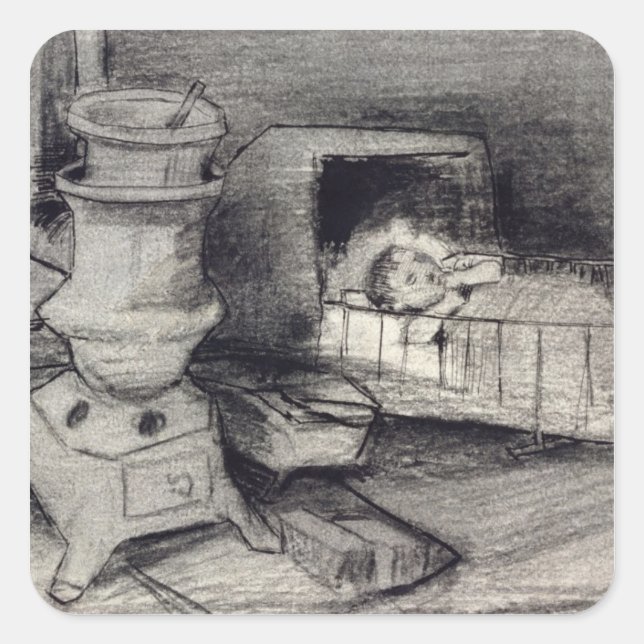 Vincent van Gogh | Cradle Square Sticker (Front)