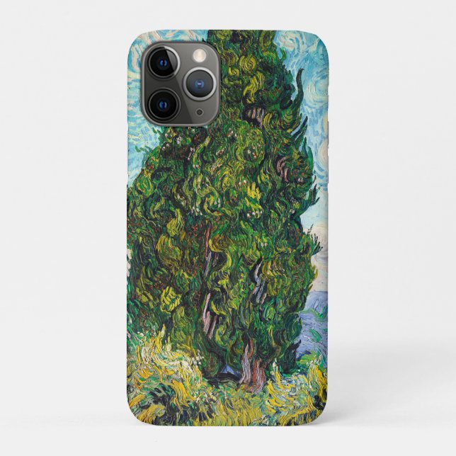Vincent Van Gogh Cypresses Fine Art Case-Mate iPhone Case (Back)