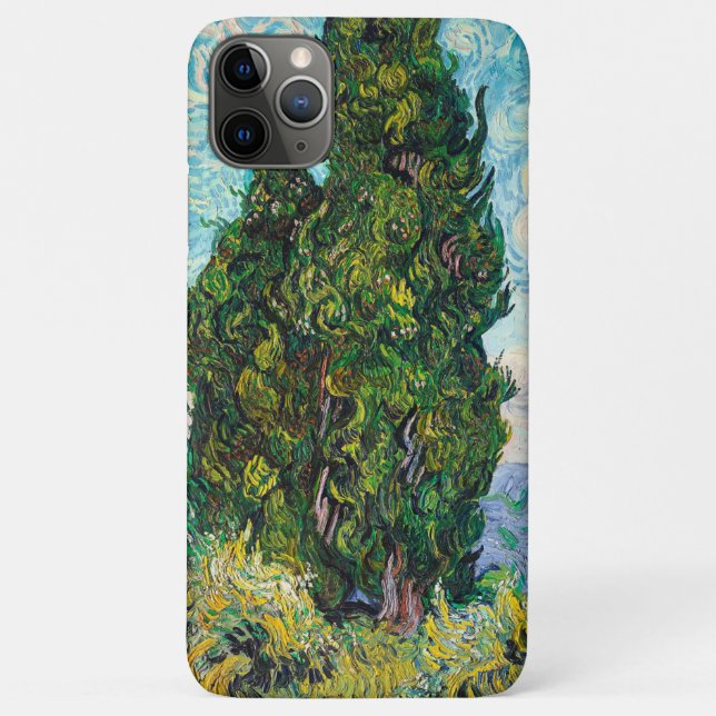 Vincent Van Gogh Cypresses Fine Art Case-Mate iPhone Case (Back)