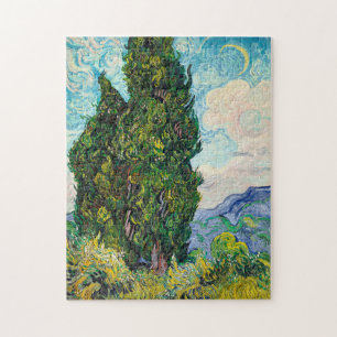Vincent Van Gogh Cypresses Fine Art Jigsaw Puzzle