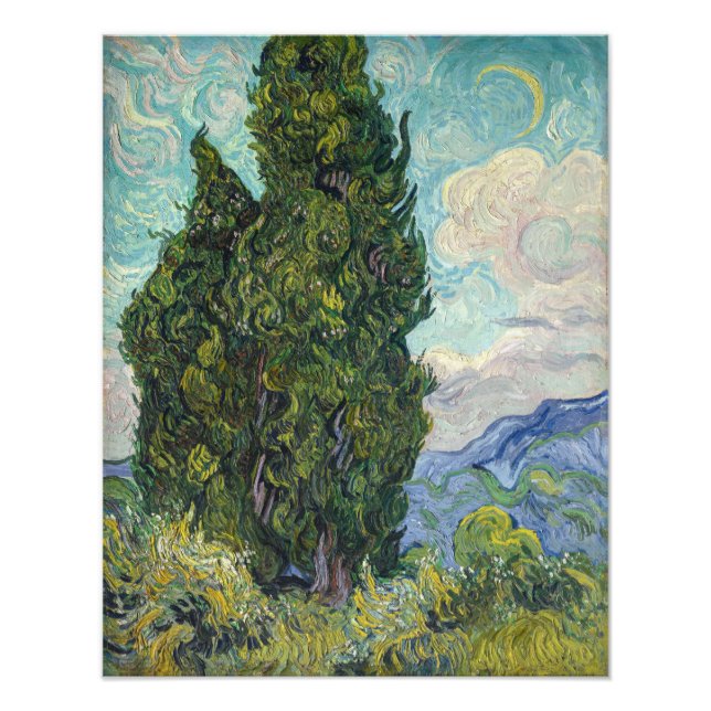 Vincent van Gogh - Cypresses Photo Print (Front)