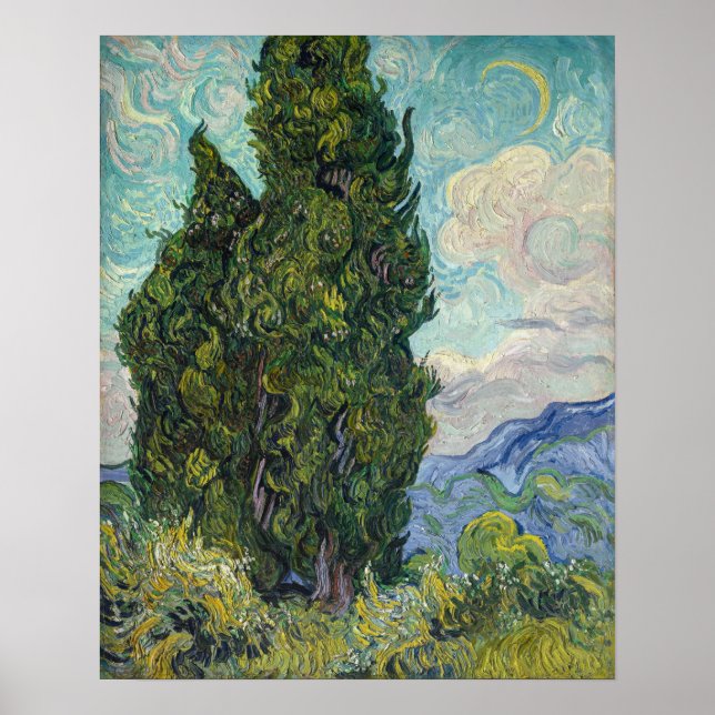 Vincent van Gogh - Cypresses Poster (Front)