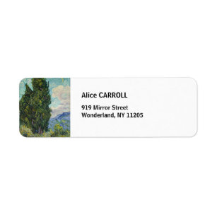 Vincent van Gogh - Cypresses Return Address Label