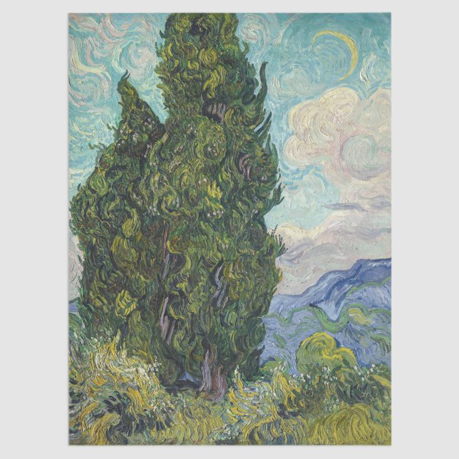 Vincent van Gogh - Cypresses Tissue Paper (Creator Uploaded)