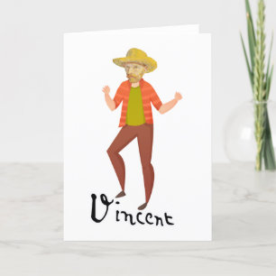 Vincent Van Gogh Dancing Thank You Card