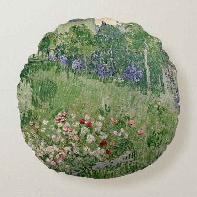 Vincent van Gogh | Daubigny's garden, 1890 Round Cushion (Front)