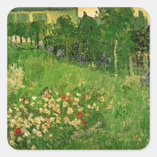 Vincent van Gogh - Daubigny's Garden Square Sticker