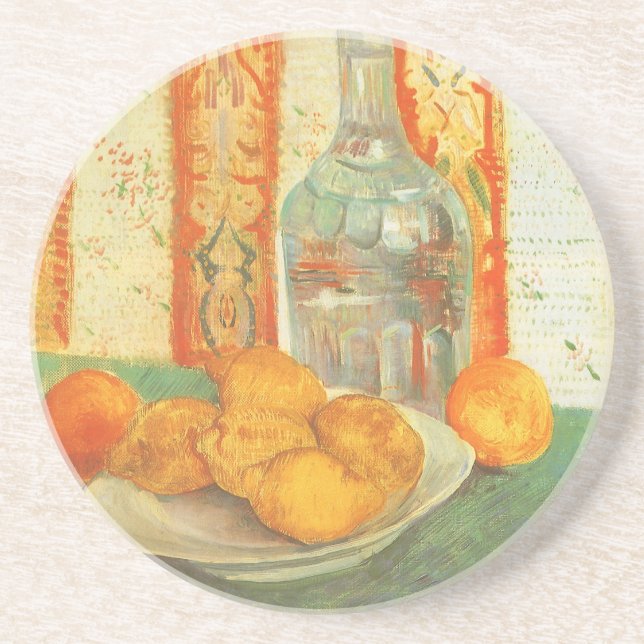 Vincent van Gogh - Decanter and Lemons on a Plate Coaster (Front)