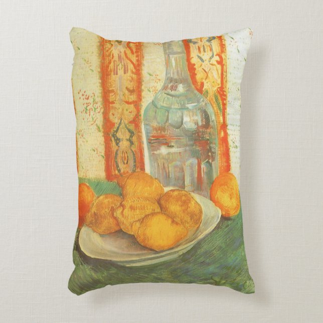 Vincent van Gogh - Decanter and Lemons on a Plate Decorative Cushion (Front(Vertical))