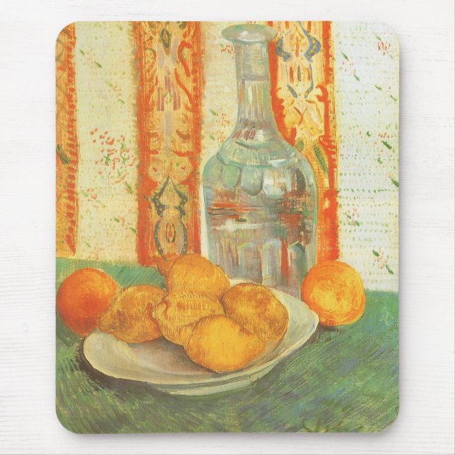 Vincent van Gogh - Decanter and Lemons on a Plate Mouse Pad (Front)