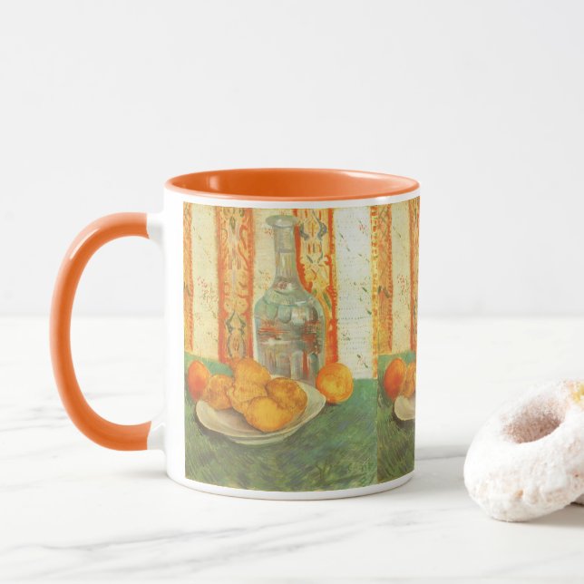 Vincent van Gogh - Decanter and Lemons on a Plate Mug (With Donut)