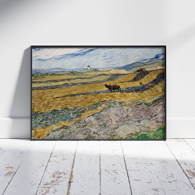 Vincent Van Gogh, Enclosed Field with Ploughman Poster (Creator Uploaded)