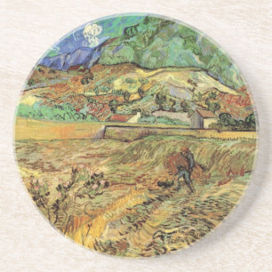 Vincent van Gogh - Enclosed Wheat Field w Peasant Coaster