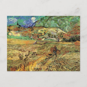 Vincent van Gogh - Enclosed Wheat Field w Peasant Postcard