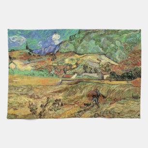 Vincent van Gogh - Enclosed Wheat Field w Peasant Tea Towel