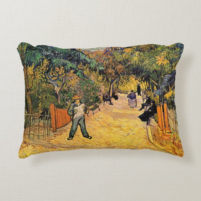Vincent van Gogh - Entrance to Public Park, Arles Decorative Cushion (Front)