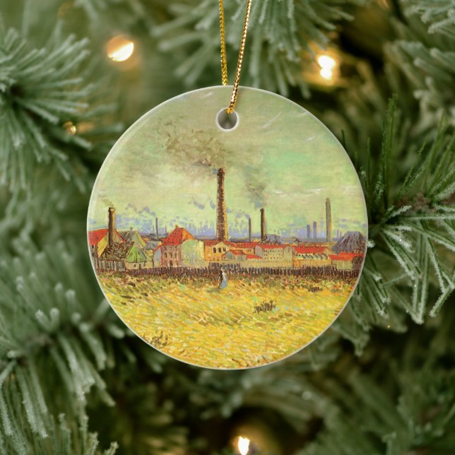 Vincent van Gogh - Factories at Asnieres Ceramic Tree Decoration (Tree)