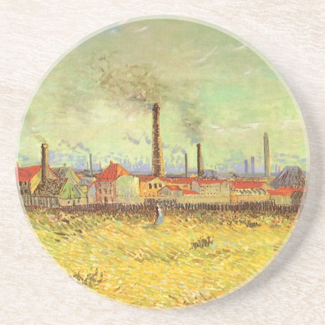 Vincent van Gogh - Factories at Asnieres Coaster (Front)