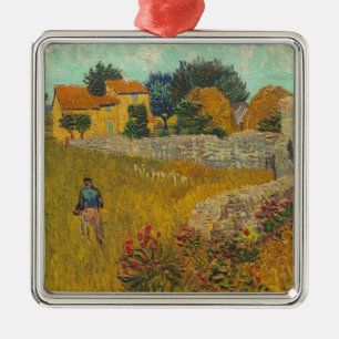 Vincent van Gogh Farmhouse in Provence, 1888 Metal Ornament