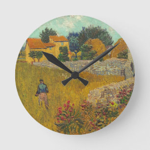 Vincent van Gogh   Farmhouse in Provence, 1888 Round Clock