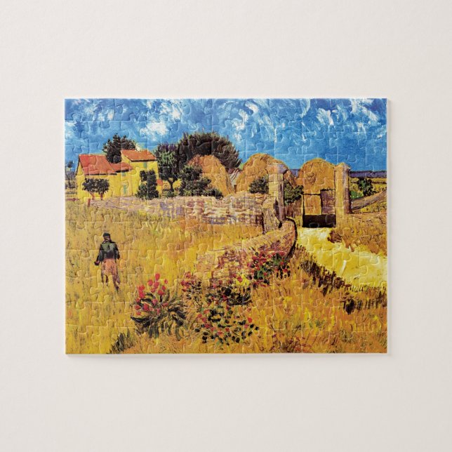 Vincent Van Gogh - Farmhouse In Provence Fine Art Jigsaw Puzzle (Horizontal)
