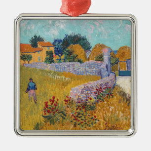 Vincent van Gogh - Farmhouse in Provence Metal Ornament