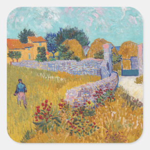 Vincent van Gogh - Farmhouse in Provence Square Sticker