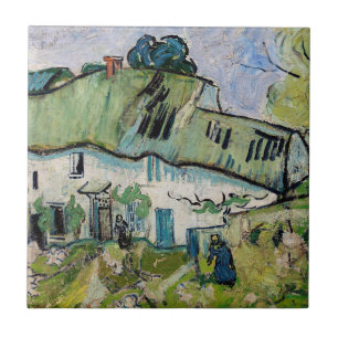 Vincent van Gogh - Farmhouse with Two Figures Ceramic Tile