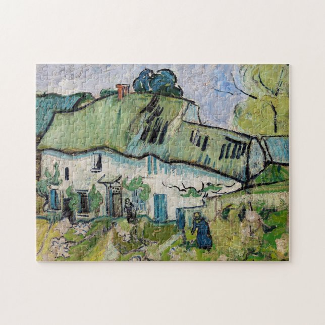 Vincent van Gogh - Farmhouse with Two Figures Jigsaw Puzzle (Horizontal)