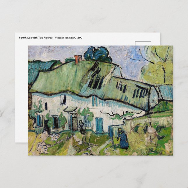 Vincent van Gogh - Farmhouse with Two Figures Postcard (Front/Back)