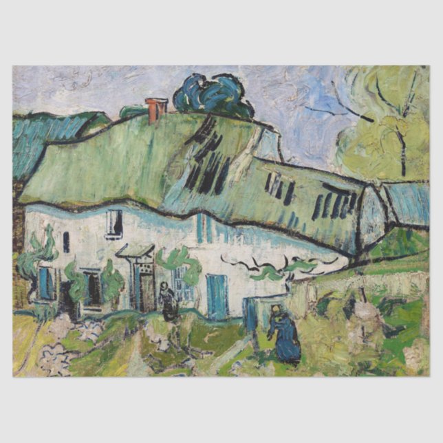 Vincent van Gogh - Farmhouse with Two Figures Tissue Paper (Front)