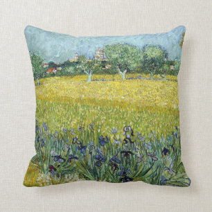 Vincent van Gogh Field of Flowers near Arles Cushion