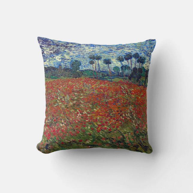 Vincent van Gogh Field of Poppies Cushion (Front)