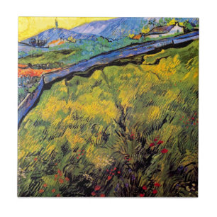 Vincent Van Gogh - Field Of Spring Wheat Ceramic Tile
