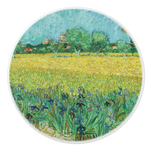 Vincent van Gogh - Field with Irises near Arles Ceramic Knob