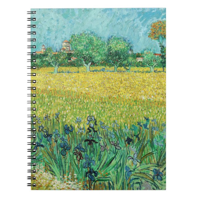 Vincent van Gogh - Field with Irises near Arles Notebook (Front)