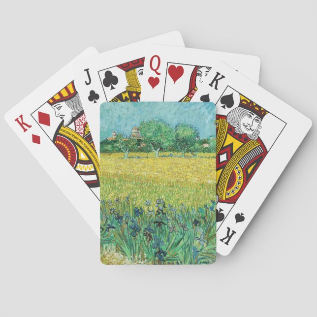 Vincent van Gogh - Field with Irises near Arles Playing Cards (Back)