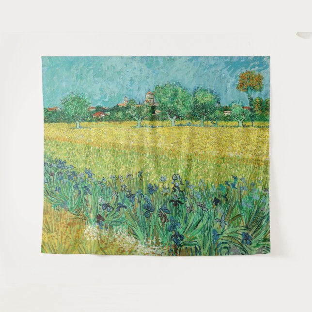 Vincent van Gogh - Field with Irises near Arles Tapestry (Front (Horizontal))