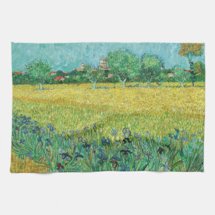 Vincent van Gogh - Field with Irises near Arles Tea Towel