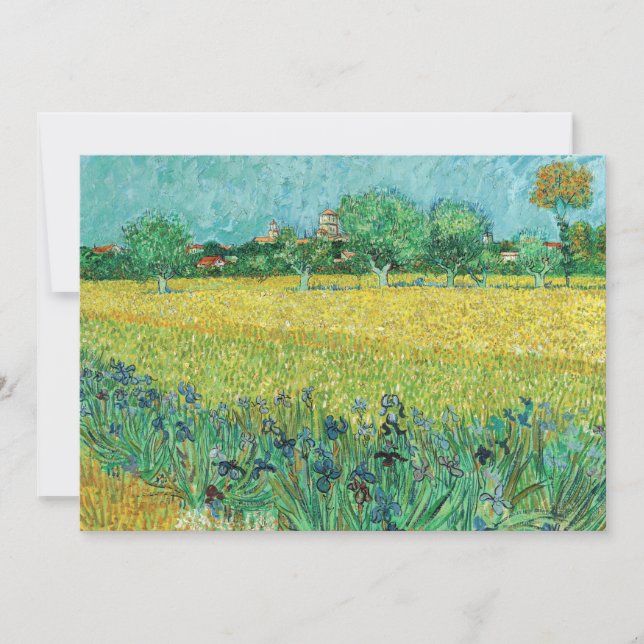 Vincent van Gogh - Field with Irises near Arles Thank You Card (Front)