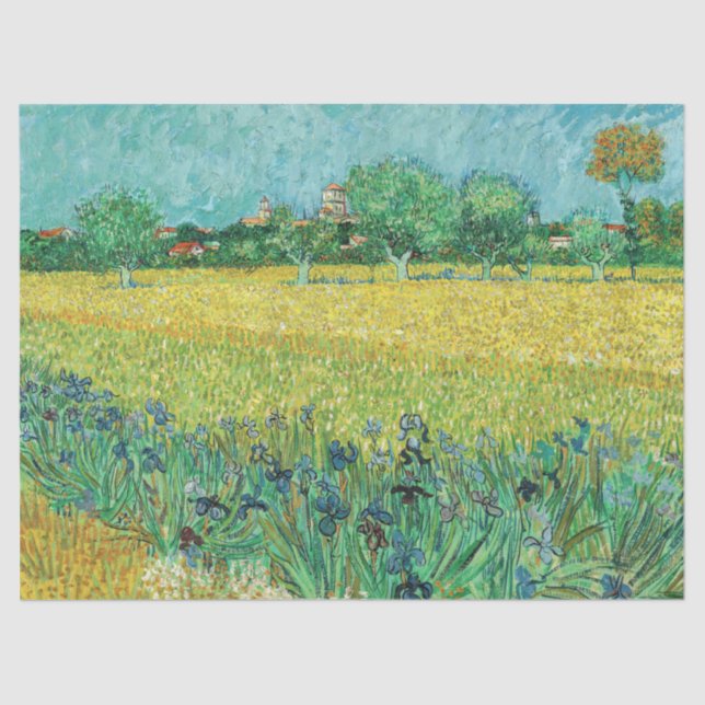 Vincent van Gogh - Field with Irises near Arles Tissue Paper (Front)