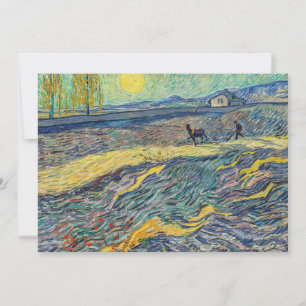 Vincent van Gogh - Field with ploughing farmers Invitation